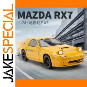 Vibrant Yellow Mazda RX7-FC 1:24 Diecast Model