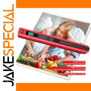Red Portable Handheld Scanner with 900 DPI