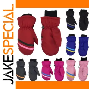 Children's Waterproof Winter Mittens in Bright Colors