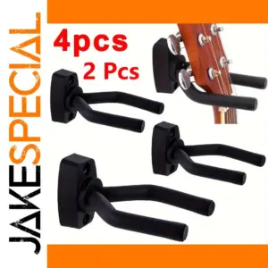 Wall-Mounted Guitar Bracket Set in Black