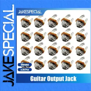 20-Pack 1/4-Inch Guitar Jack Sockets