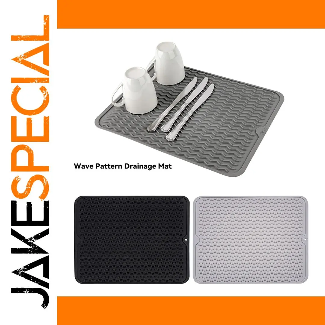 Silicone Drying Mat 20"x16" with Ripple Pattern 1 Silicone Drying Mat 20"x16" with Ripple Pattern