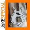 Custom 4-String Electric Bass Guitar in White