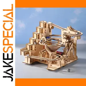 Wooden Skywalk Model Kit with Marble Run Play