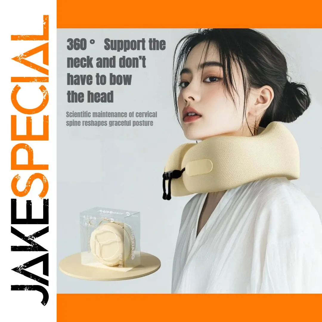 Travel Neck Pillow with Memory Cotton Support 1 Travel Neck Pillow with Memory Cotton Support