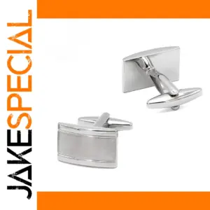 Gray Square Unisex Cufflinks for Formal or Casual Wear