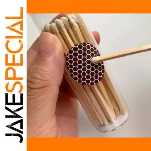 Matchstick Container with Honeycomb Label