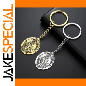 Stainless Steel Saint Christopher Keychain