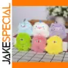 Colorful Plush Monster Keychain with Embroidered Faces