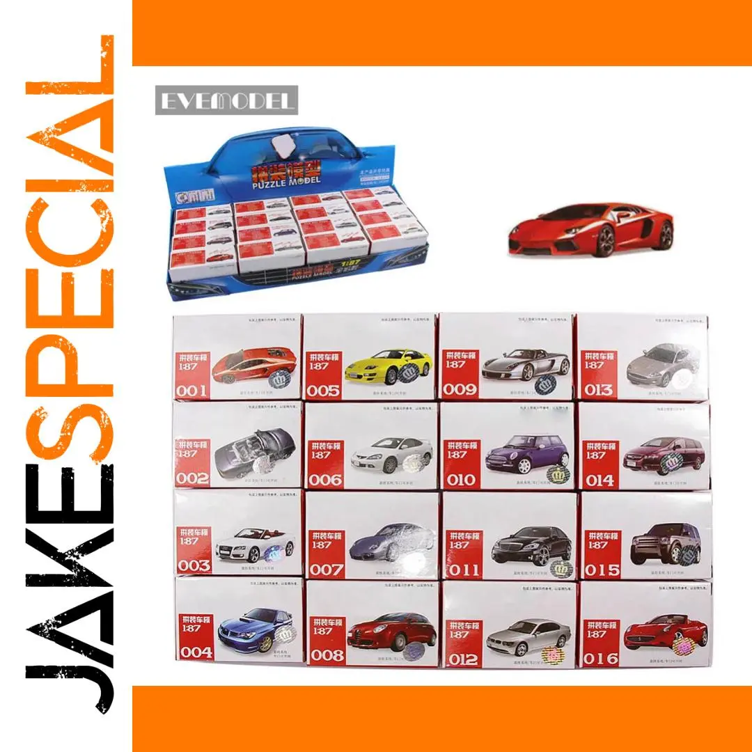 Set of 16 HO Scale Miniature Cars for Railway Layouts 1 Set of 16 HO Scale Miniature Cars for Railway Layouts