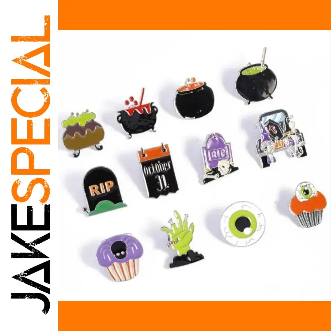 Halloween Ghost and Zombie Badge in Metal 1 Halloween Ghost and Zombie Badge in Metal