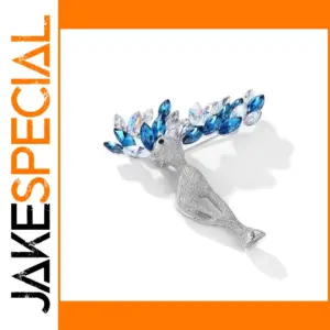 Deer Brooch with Crystalline Antlers