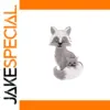 Gray Acrylic Fox Brooch for Jackets and Bags