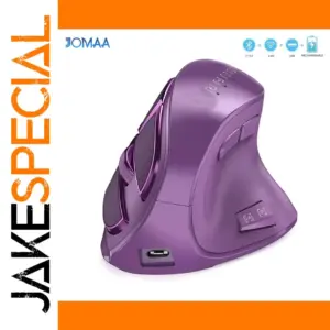 Purple Ergonomic Wireless Vertical Mouse
