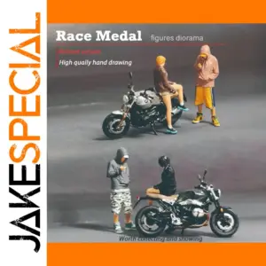 RM 1:64 Outdoor Motorcycle Scene Miniature Set