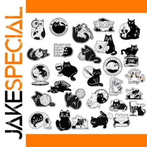 Whimsical Liquid Cat Brooch in 30 Finishes