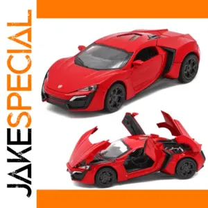 Red Lykan Alloy Sports Car Model 1:32 Scale