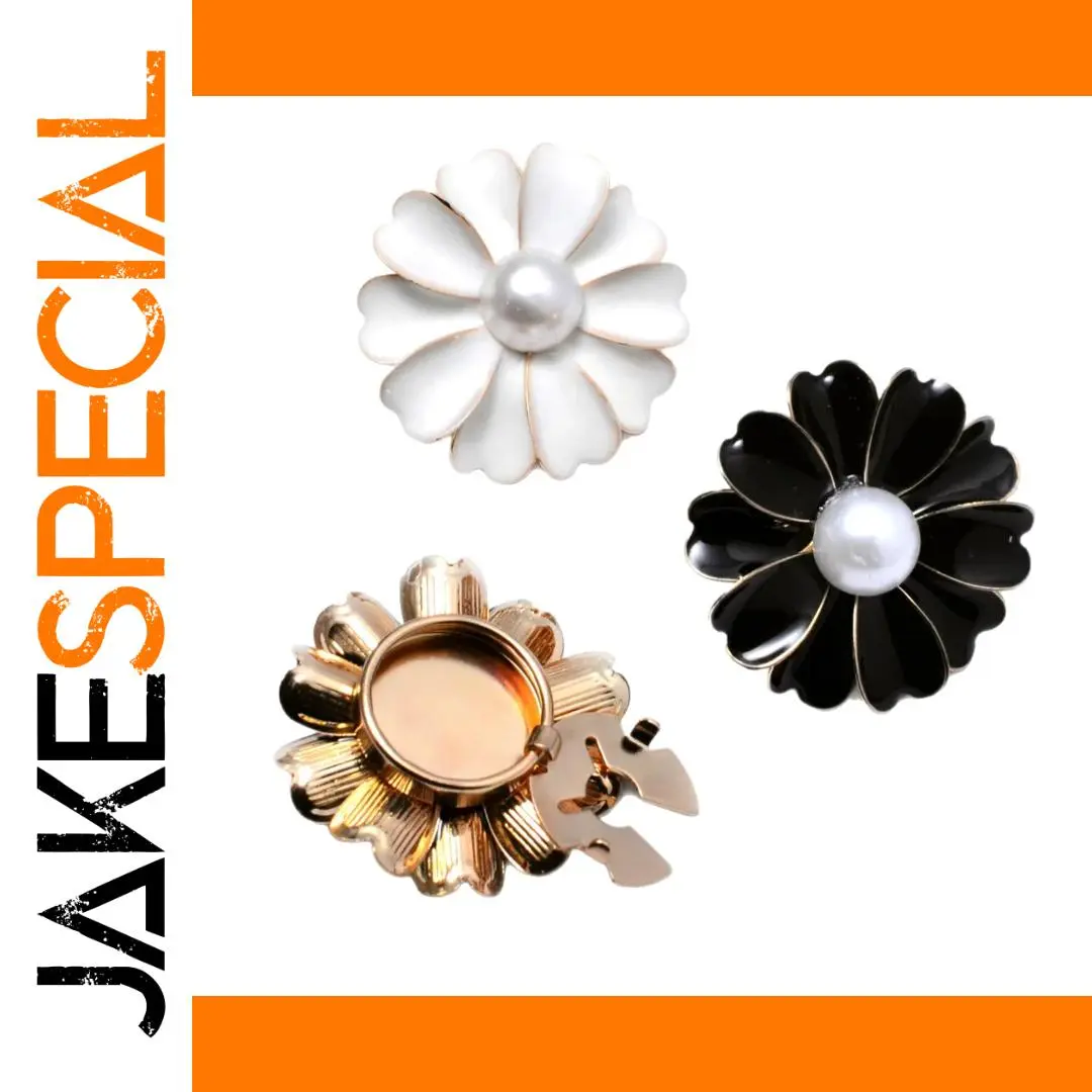 Vintage Enamel Button Cover Set Floral Design 1 Vintage Enamel Button Cover Set Floral Design