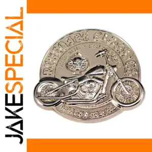 Gold Motorcycle Pin for Enthusiasts