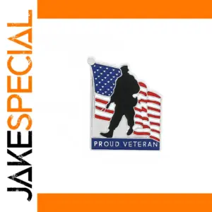 Patriotic US Veteran Lapel Pin 3.4cm