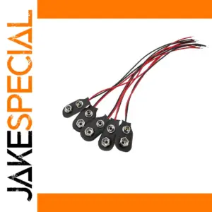 Set of 5 9V Battery Clips with Wires