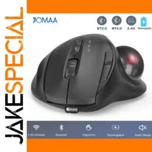 Ergonomic Wireless Trackball Mouse 2400 DPI