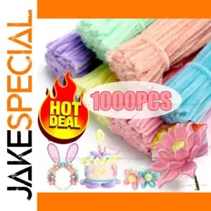 Colorful Plush Chenille Craft Sticks - 30cm, Pack of 100+
