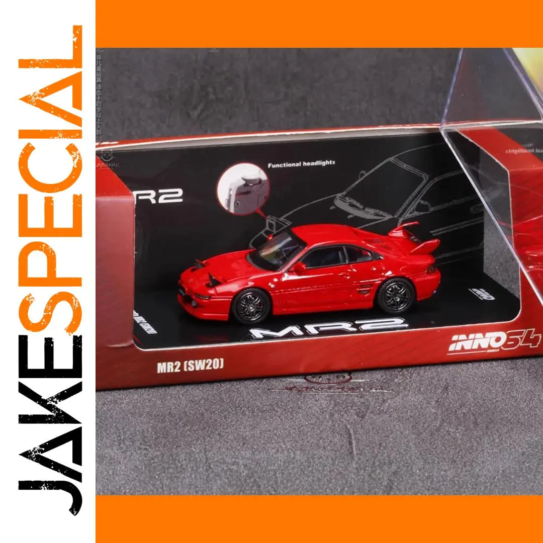 Red Toyota MR2 SW20 Diecast Model 1/64 Scale 1 Red Toyota MR2 SW20 Diecast Model 1/64 Scale