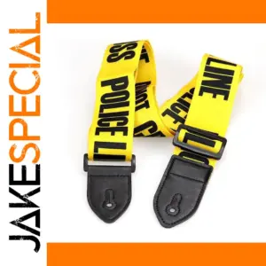 Vibrant Adjustable Yellow Guitar Strap