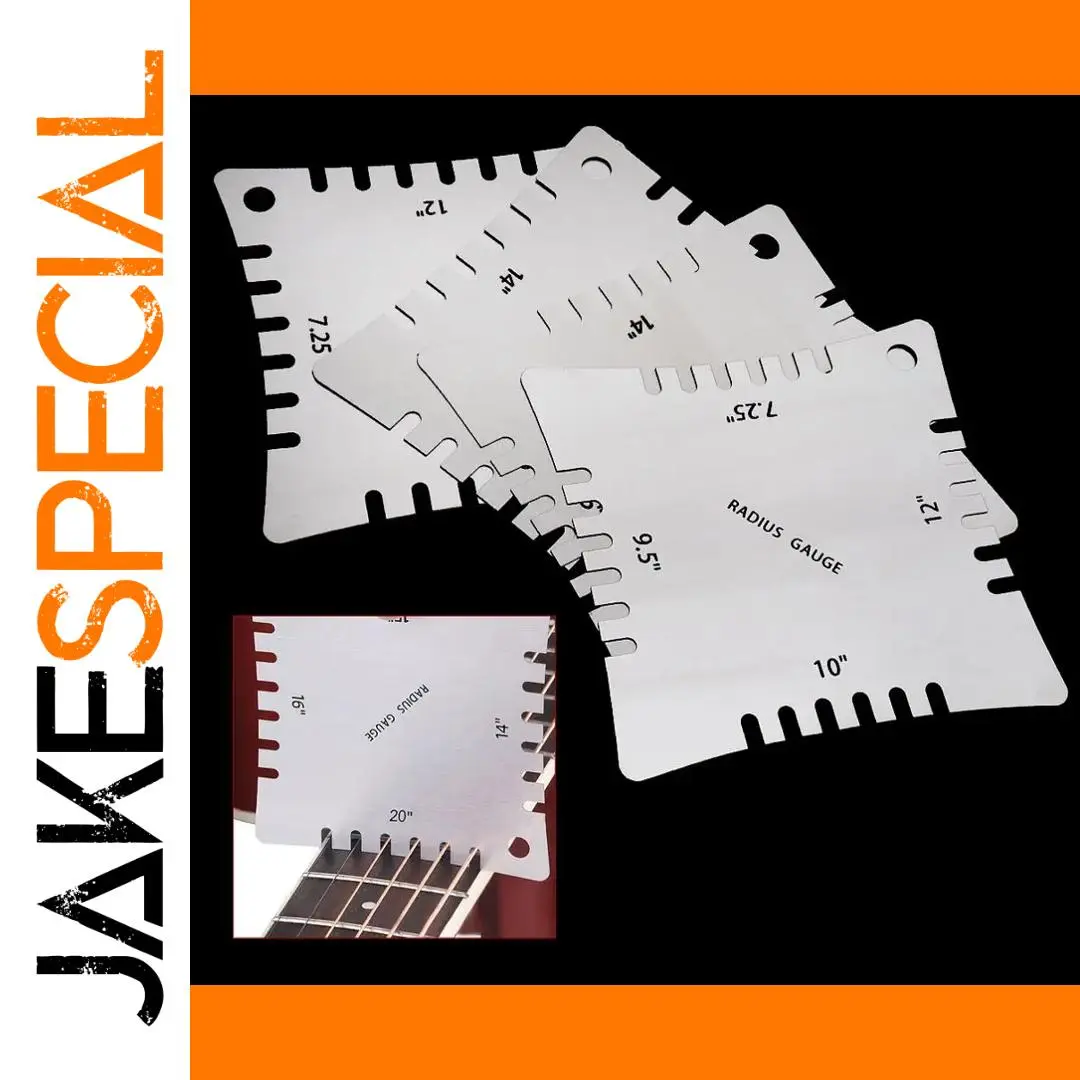 Stainless Steel Guitar Radius Gauge Set 1 Stainless Steel Guitar Radius Gauge Set