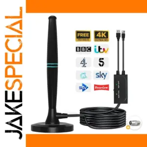 Black HD TV Antenna with Magnetic Base