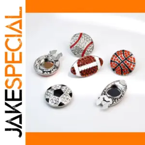Sporty Alloy Cufflinks with Rhinestones