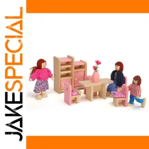 Wooden Family Dolls Set for Play and Learning