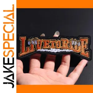 Vibrant Orange Embroidered Patch for Apparel