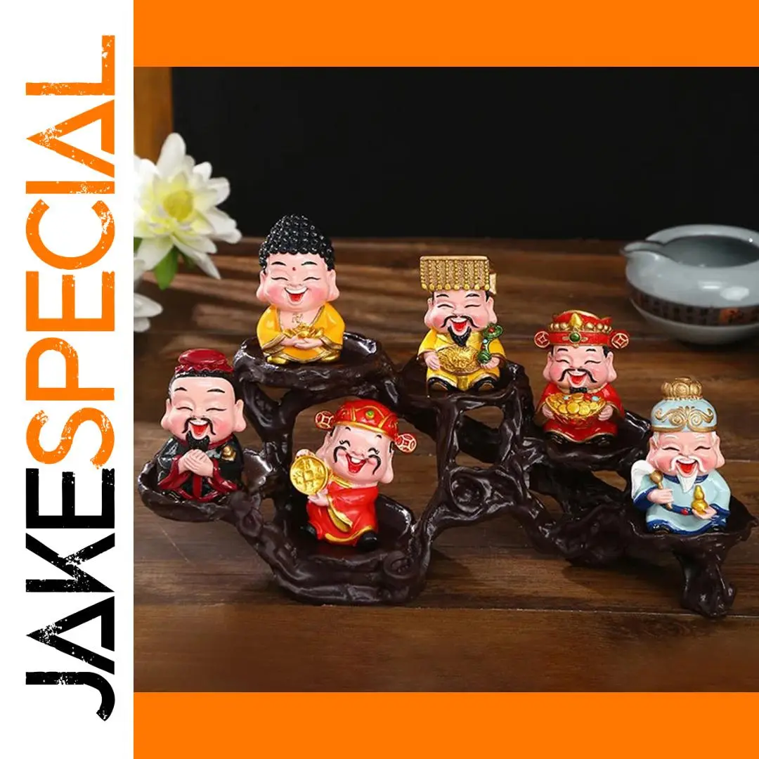 Vibrant Resin Fortune Gods Decorative Figurine 1 Vibrant Resin Fortune Gods Decorative Figurine