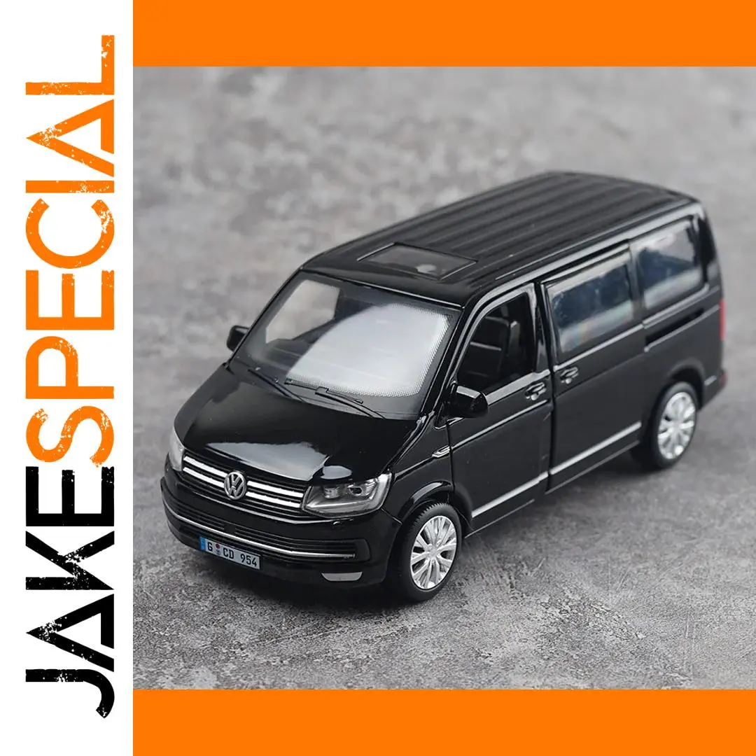 Black VW Multivan T6 Miniature Model 1:36 Scale 1 Black VW Multivan T6 Miniature Model 1:36 Scale