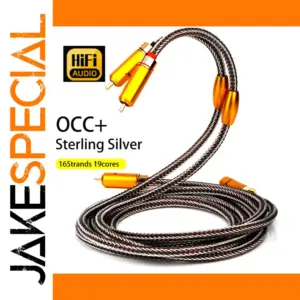 Premium OCC Silver Audio Cables Set for Professional Use