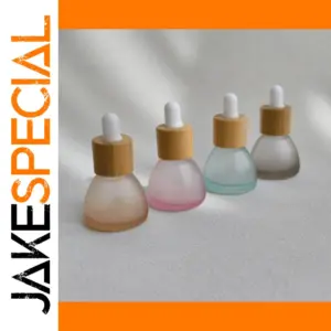 8ml Frosted Glass Dropper Bottle with Wooden Cap