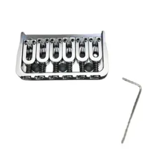 Chrome Fixed Guitar Bridge for Six Strings 15 dfc5ab0a31c14b9abb38221f upscaled