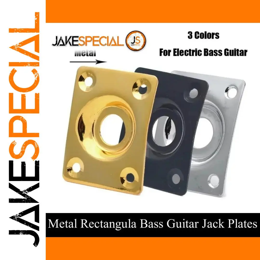 Bass Guitar Metal Jack Plates Set (10-Pack) 1 Bass Guitar Metal Jack Plates Set (10-Pack)
