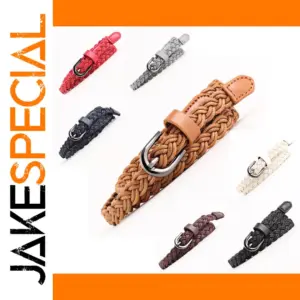 Women's Woven Knitted Leather Belt