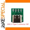 USB 3.1 Type C Female Socket Connector 16-Pin