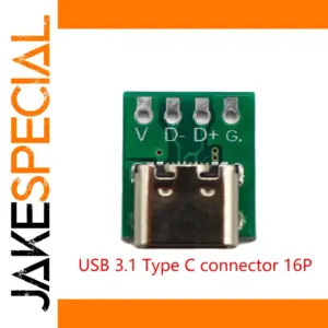 USB 3.1 Type C Female Socket Connector 16-Pin