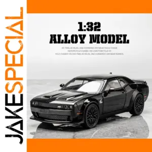1:32 Scale Black Sports Car Model with Sound