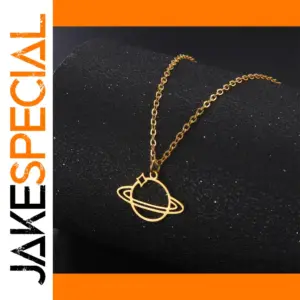 Saturn Star Pendant Necklace in Stainless Steel