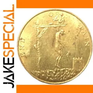 Vintage European Copper Coin with Historic Design