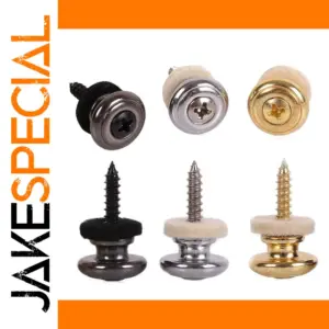 Stylish Guitar Strap Lock Pins in Chrome, Black, or Copper