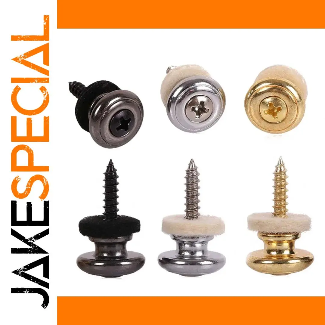 Stylish Guitar Strap Lock Pins in Chrome, Black, or Copper 1 Stylish Guitar Strap Lock Pins in Chrome, Black, or Copper