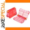 Red Plastic Storage Organizer Set with 16 Compartments