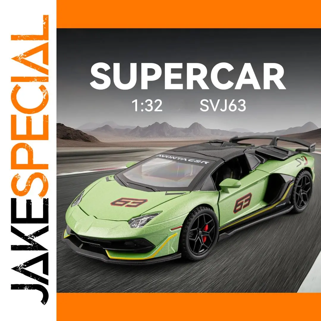 1:32 Green Alloy Supercar Model 1 1:32 Green Alloy Supercar Model